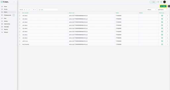 CRM 5ways... dodaj klienta